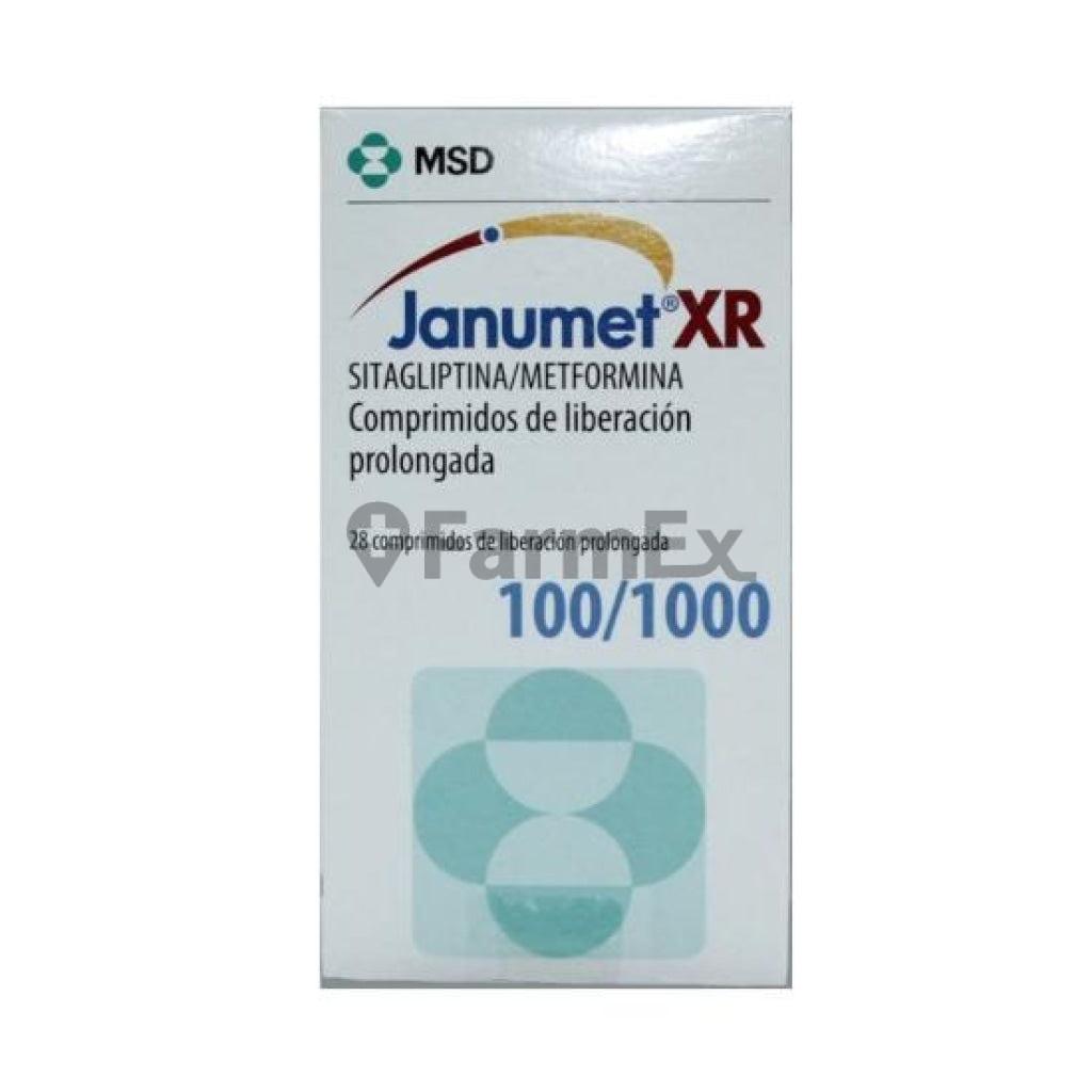 Janumet XR 100 / 1000 mg x 28 comprimidos MSD